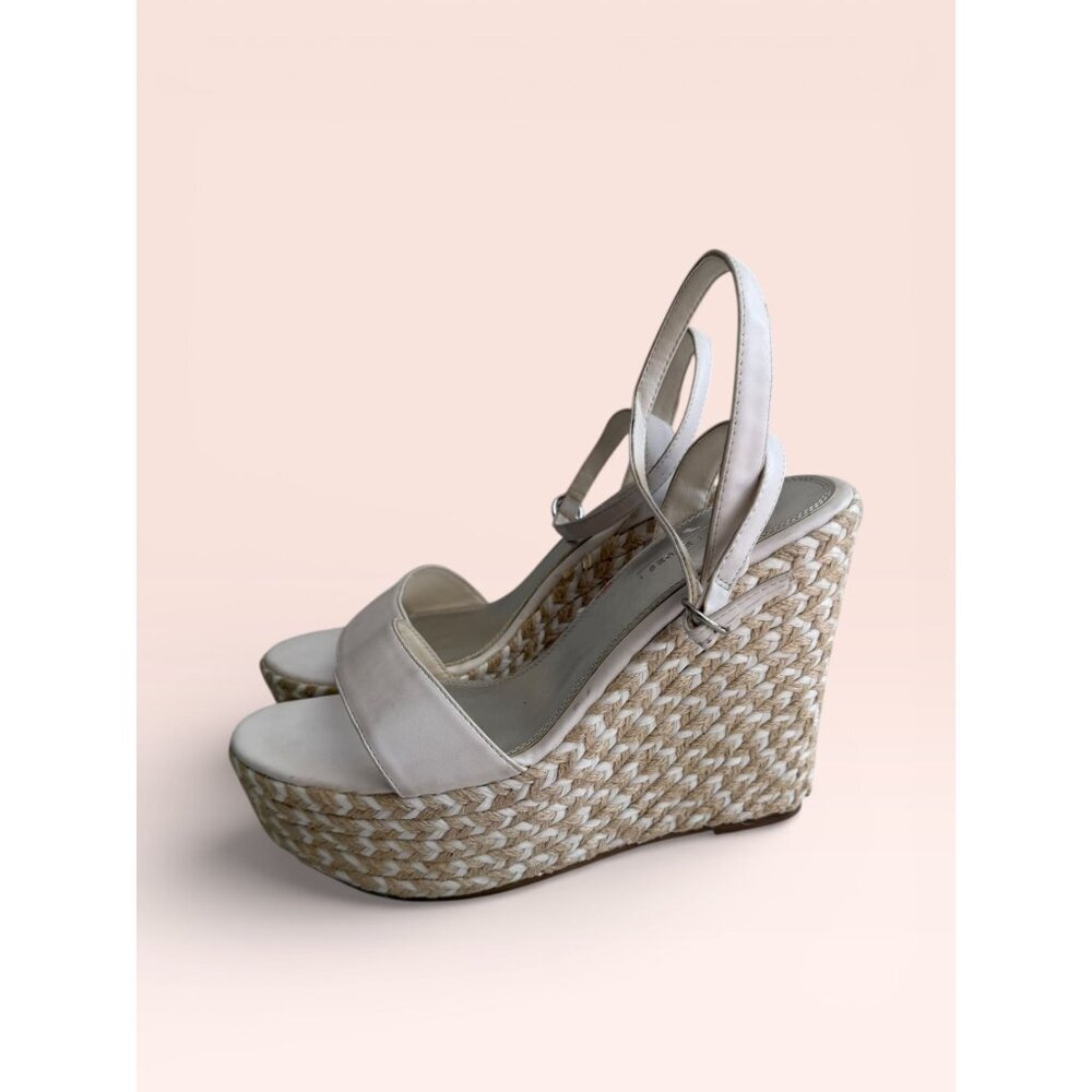 ASOS White Esapdrilles Sandals Wedges Size US 8